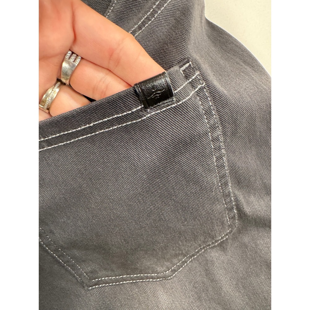 Halara Flex Mid Rise Tummy Control Baggy Jeans Cool Gray 1X 18 Wide Leg Casual - Picture 10 of 10
